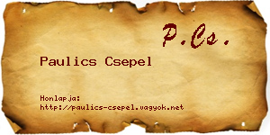 Paulics Csepel névjegykártya